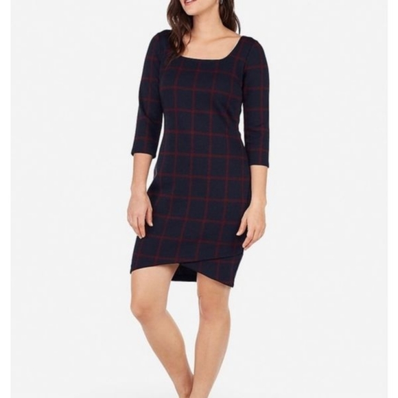 Express Dresses & Skirts - Express Plaid Sheath dress M